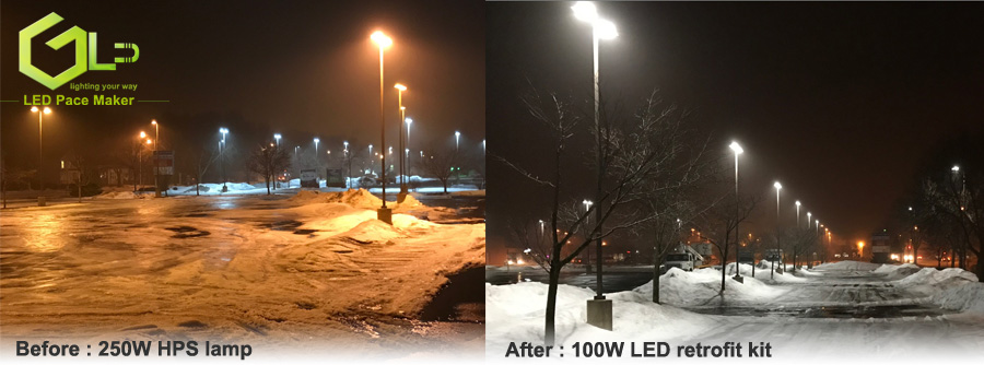 120w led retrofit kit to replace 250w high pressure sodium lamp